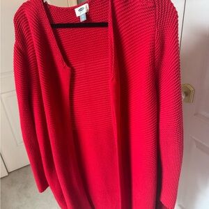 Old Navy Vibrant Red Women's Cardigan